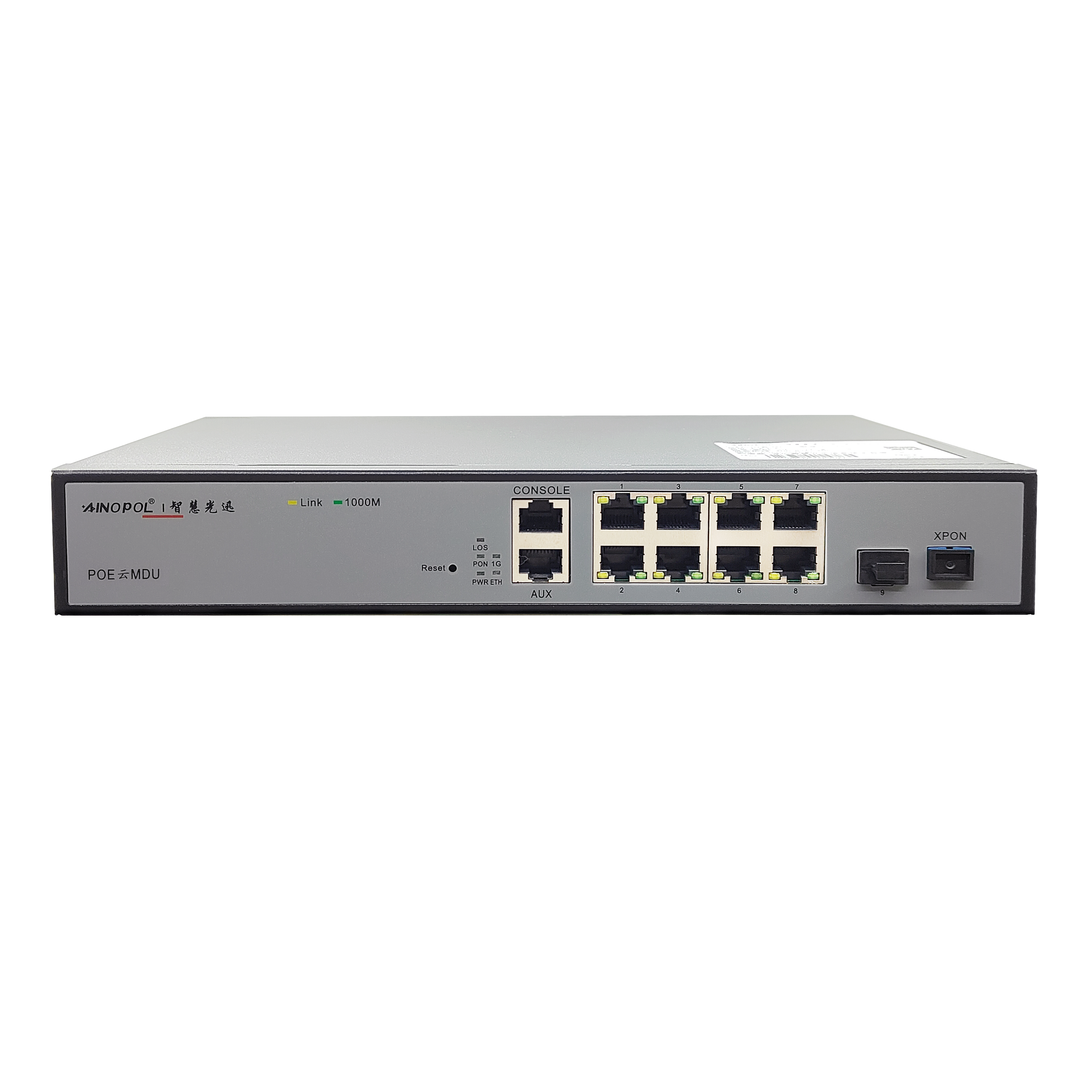 ZH-F8P 8口 POE ONU终端