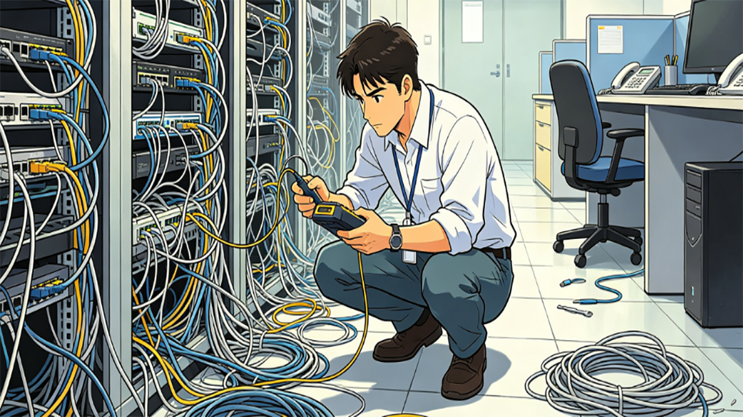 Disordered Office Telephone Wiring Solution.AINOPOL All-Optical Network Carries Office Phones & PC Networks via Single Optical Fiber